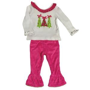 Mud Pie Christmas Tree Tunic and Legging Set 9-12m